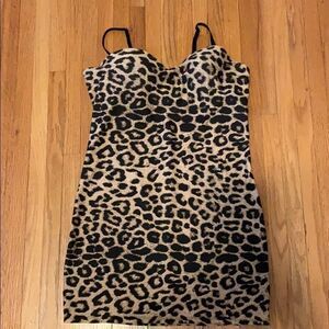 Leopard Dress with Removable Straps Size Large